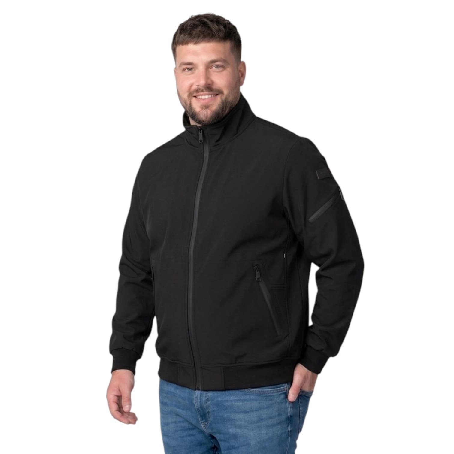 Chamarra Softshell Tipo Bomber Plus Size